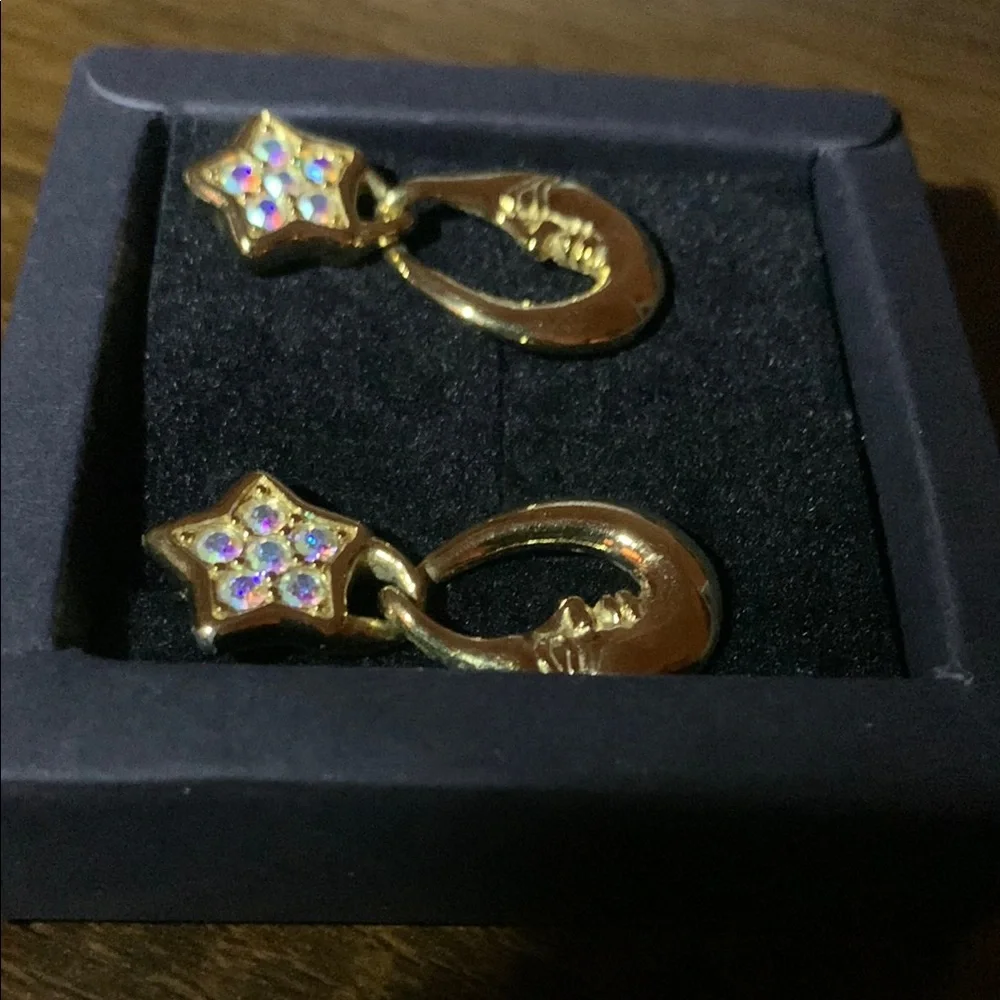 Vintage Kirk's Folly Moon & Star Earrings